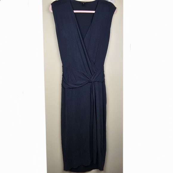 Rag & Bone Christy Wrap-Effect Modal Blend Jersey Midi Dress size M - Picture 2 of 8